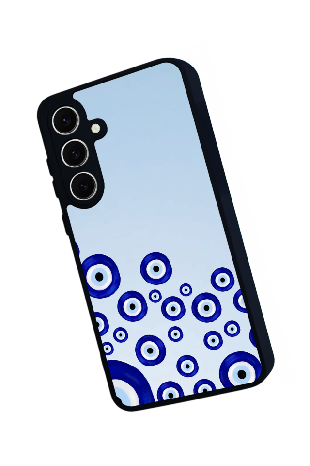 Samsung Galaxy S24 FE Uyumlu Nazar Tasarımlı Glossy Premium Kılıf