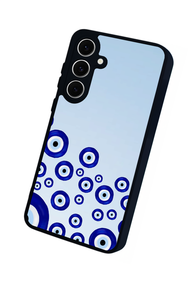 Samsung Galaxy S24 FE Uyumlu Nazar Tasarımlı Glossy Premium Kılıf