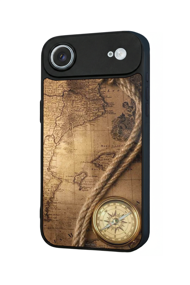 iPhone 17 Air Uyumlu Pusula Tasarımlı Glossy Premium Kılıf