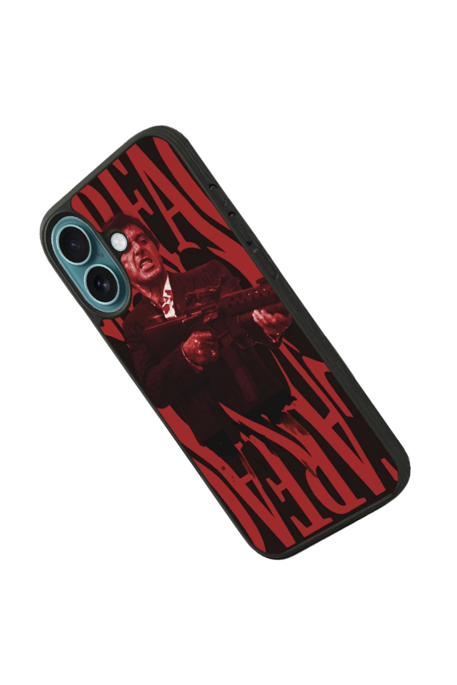 iPhone 16 Uyumlu Scarface Tasarımlı Glossy Premium Kılıf