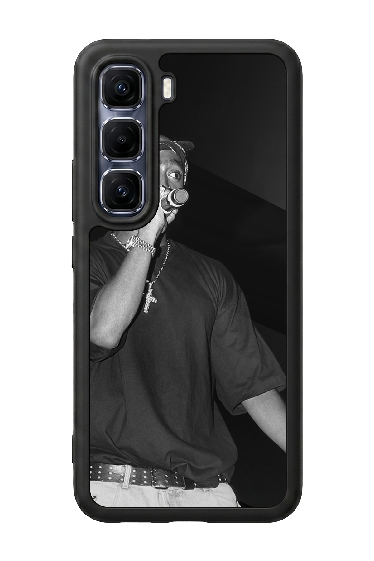 Infinix Hot 60 Pro Plus Uyumlu Tupac Tasarımlı Glossy Premium Kılıf