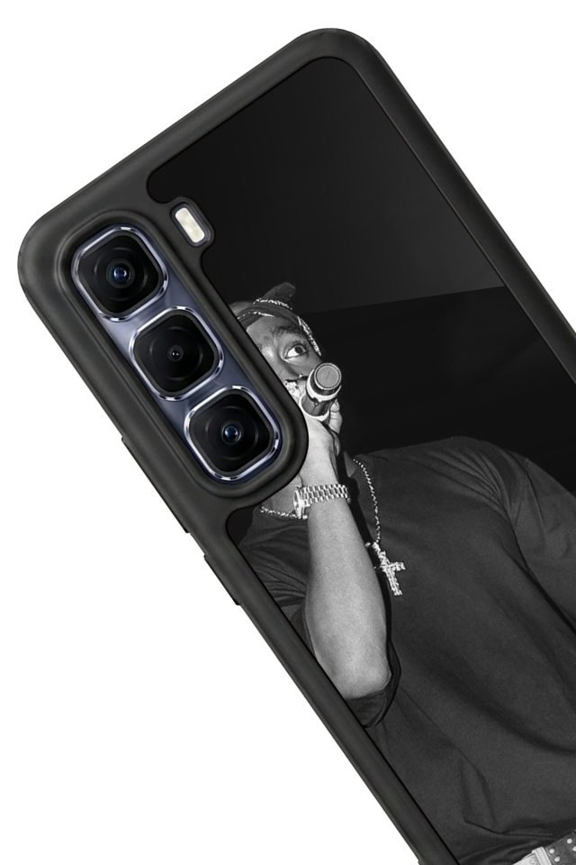 Infinix Hot 60 Pro Plus Uyumlu Tupac Tasarımlı Glossy Premium Kılıf