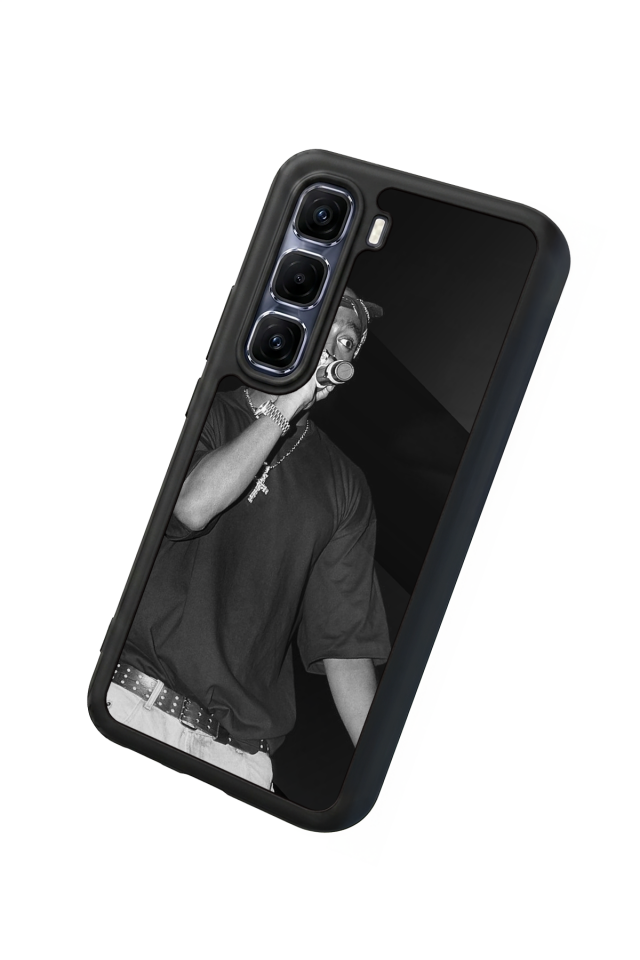 Infinix Hot 60 Pro Plus Uyumlu Tupac Tasarımlı Glossy Premium Kılıf