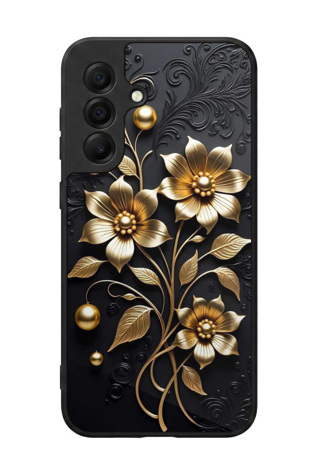 Samsung Galaxy A17 Uyumlu Kirmizi ve Kaplan Tasarımlı Glossy Premium Kılıf