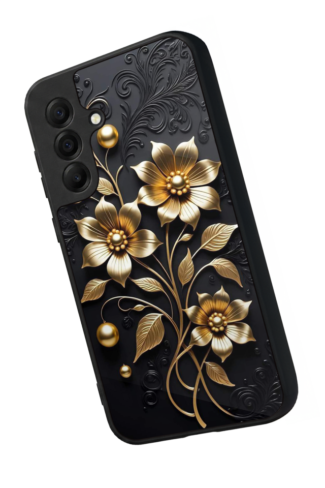 Samsung Galaxy A17 Uyumlu Kirmizi ve Kaplan Tasarımlı Glossy Premium Kılıf