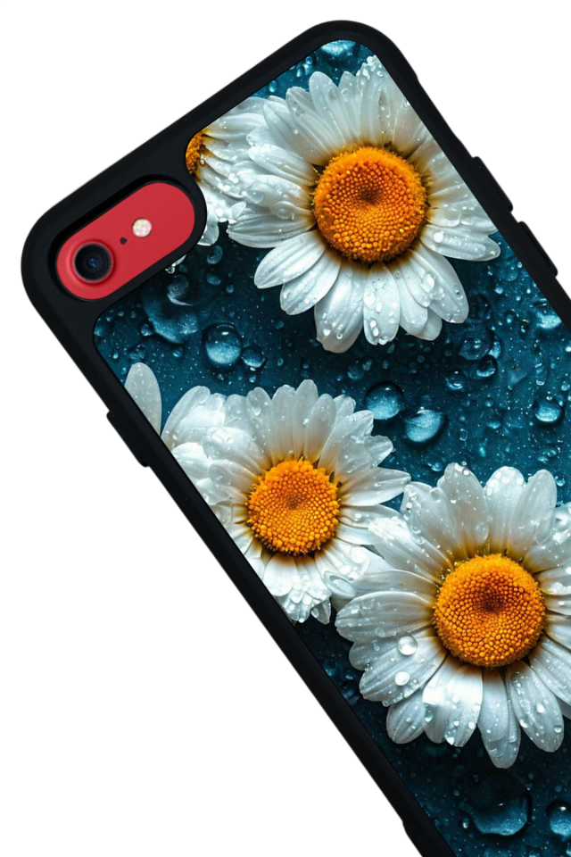 iPhone 8 Uyumlu Cicek Tasarımlı Glossy Premium Kılıf