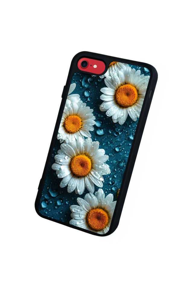 iPhone 8 Uyumlu Cicek Tasarımlı Glossy Premium Kılıf