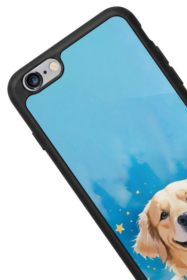 iPhone 6 Plus Uyumlu Golden Kopek Tasarımlı Glossy Premium Kılıf