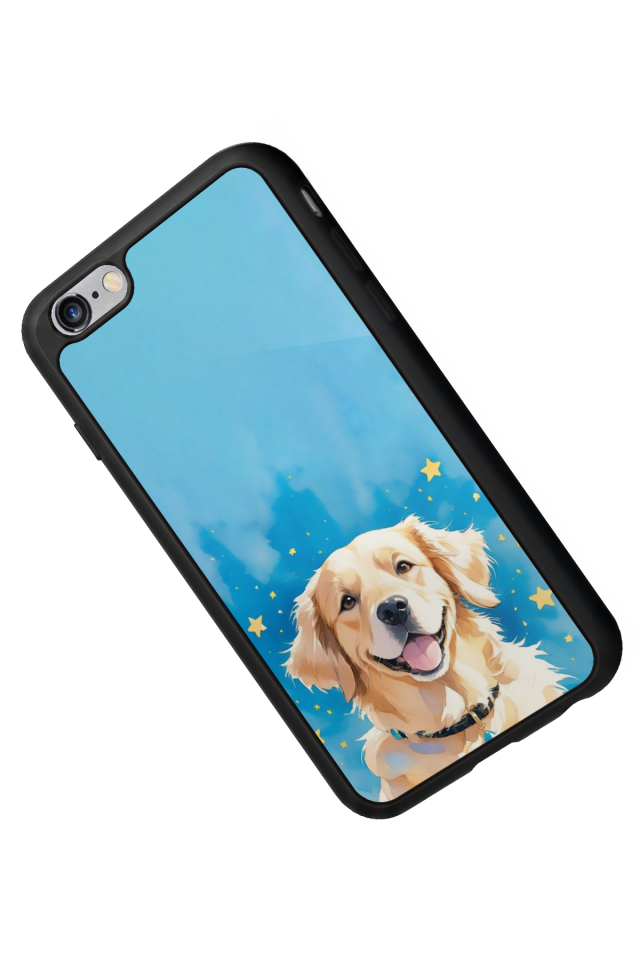 iPhone 6 Plus Uyumlu Golden Kopek Tasarımlı Glossy Premium Kılıf
