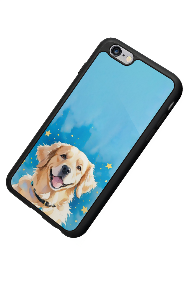 iPhone 6 Plus Uyumlu Golden Kopek Tasarımlı Glossy Premium Kılıf