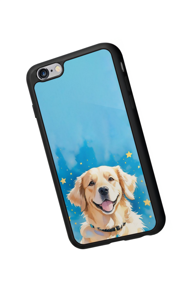 iPhone 6 Plus Uyumlu Golden Kopek Tasarımlı Glossy Premium Kılıf