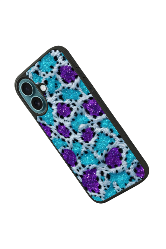 iPhone 16 Uyumlu Hologram Leopar Tasarımlı Glossy Premium Kılıf