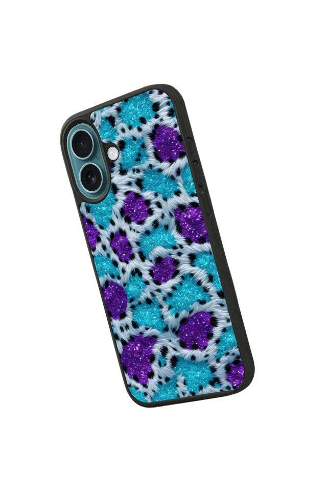 iPhone 16 Uyumlu Hologram Leopar Tasarımlı Glossy Premium Kılıf