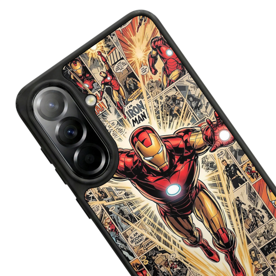 Samsung Galaxy A57 Uyumlu  Iron Man ( Demir Adam ) Tasarımlı Glossy Premium Kılıf