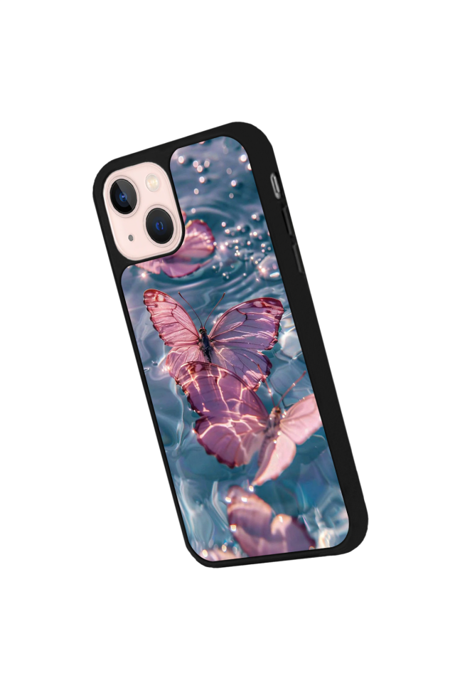 iPhone 15 Uyumlu Kelebek Tasarımlı Glossy Premium Kılıf