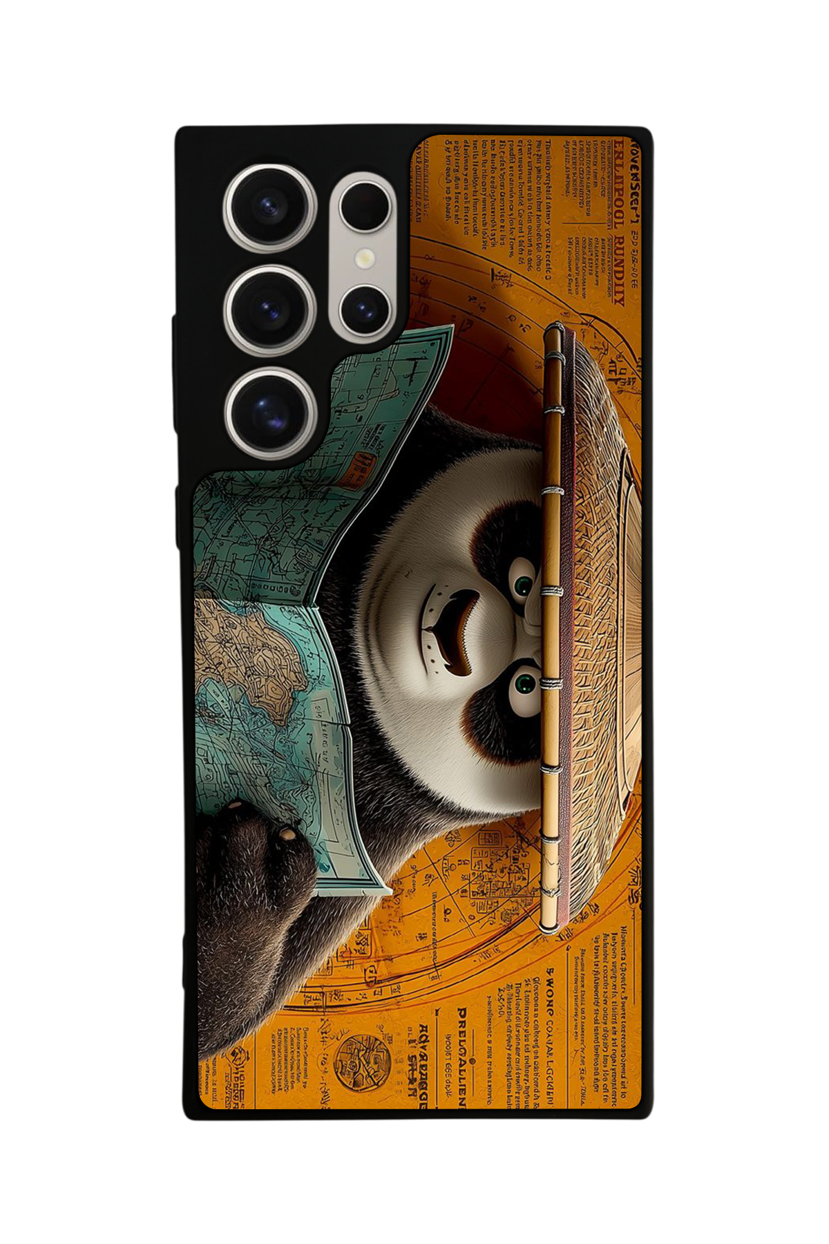 Samsung Galaxy S22 Ultra Uyumlu Kung Fu Panda Tasarımlı Glossy Premium Kılıf