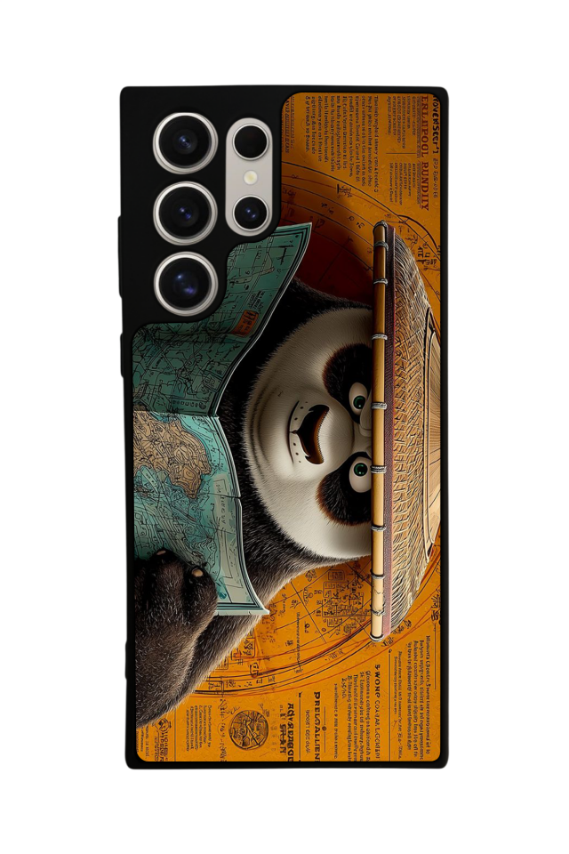 Samsung Galaxy S22 Ultra Uyumlu Kung Fu Panda Tasarımlı Glossy Premium Kılıf