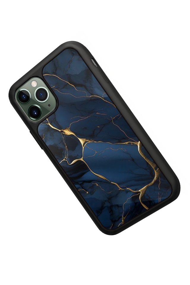 iPhone 11 Pro Max Uyumlu Mermer Marble Tasarımlı Glossy Premium Kılıf