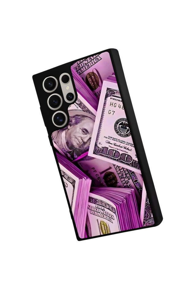 Samsung Galaxy S23 Ultra Uyumlu Money Para Tasarımlı Glossy Premium Kılıf