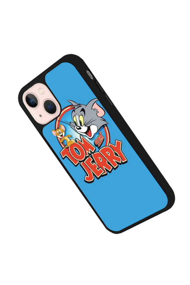 iPhone 13/14 Uyumlu Tom And Jerry Tasarımlı Glossy Premium Kılıf