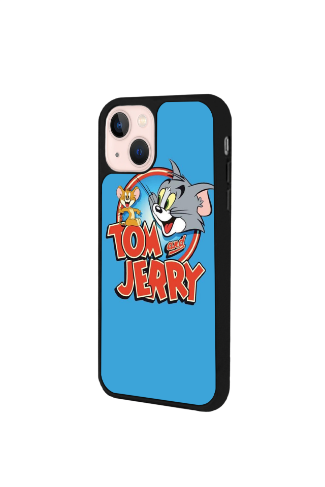 iPhone 13/14 Uyumlu Tom And Jerry Tasarımlı Glossy Premium Kılıf