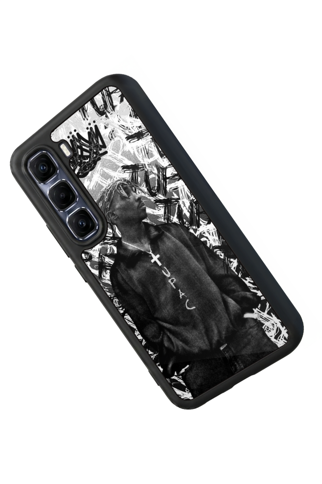 Infinix Hot 60 Pro Plus Uyumlu Tupac Tasarımlı Glossy Premium Kılıf