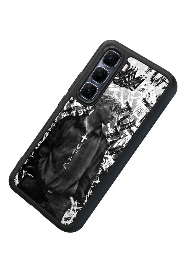 Infinix Hot 60 Pro Plus Uyumlu Tupac Tasarımlı Glossy Premium Kılıf