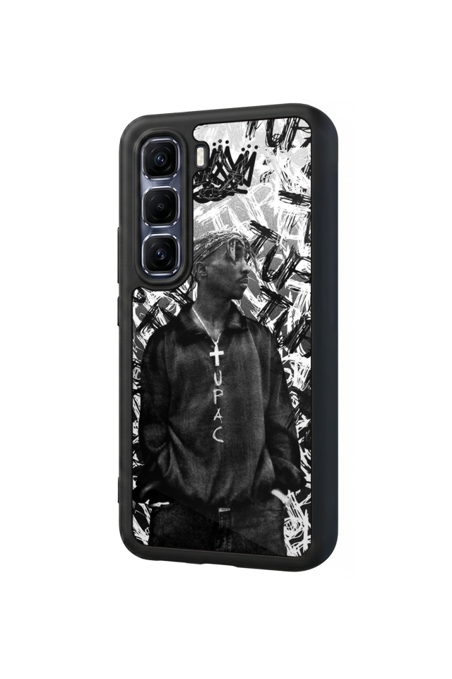 Infinix Hot 60 Pro Plus Uyumlu Tupac Tasarımlı Glossy Premium Kılıf