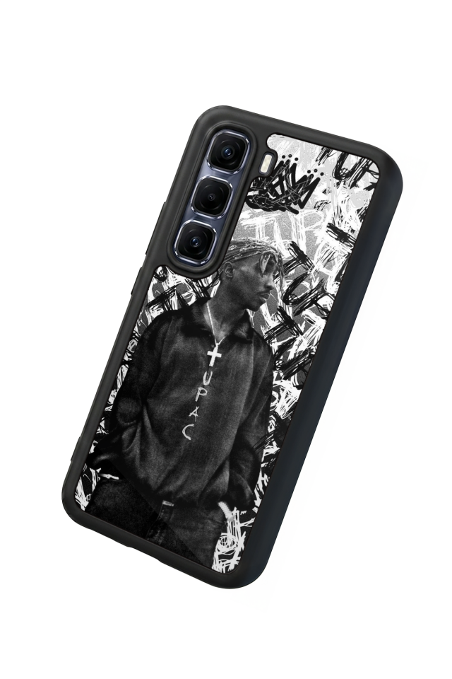 Infinix Hot 60 Pro Plus Uyumlu Tupac Tasarımlı Glossy Premium Kılıf