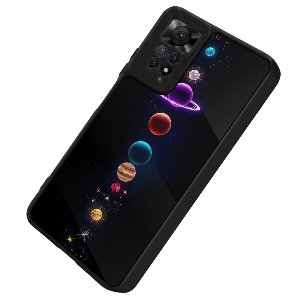 Xiaomi Redmi Note 12 Pro Uyumlu Uzay Tasarımlı Glossy Premium Kılıf
