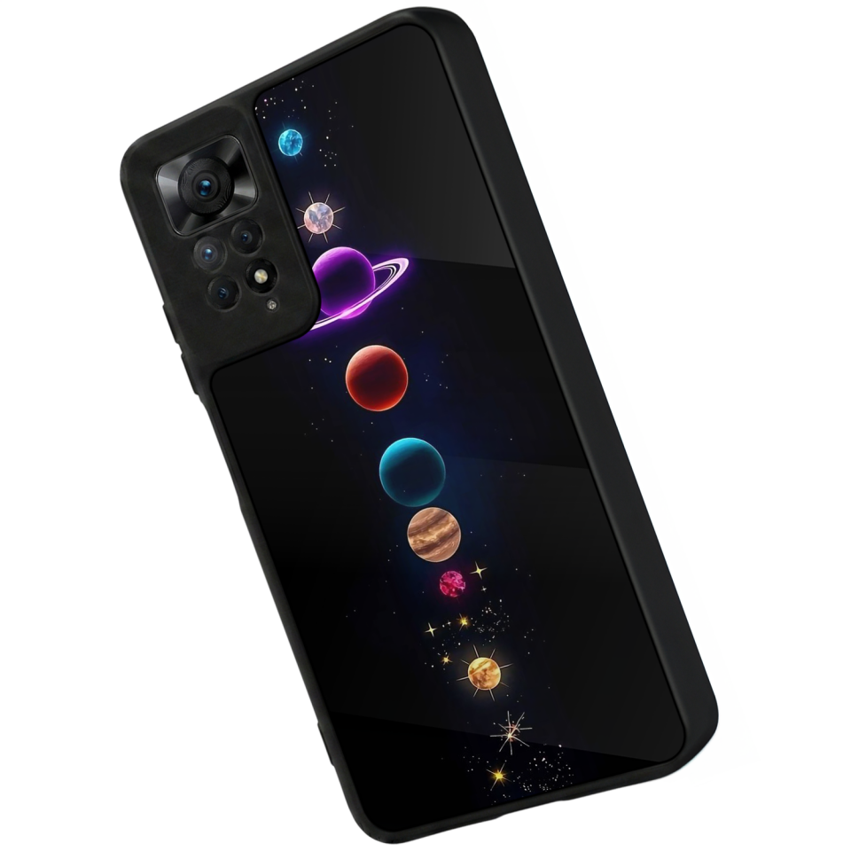 Xiaomi Redmi Note 12 Pro Uyumlu Uzay Tasarımlı Glossy Premium Kılıf