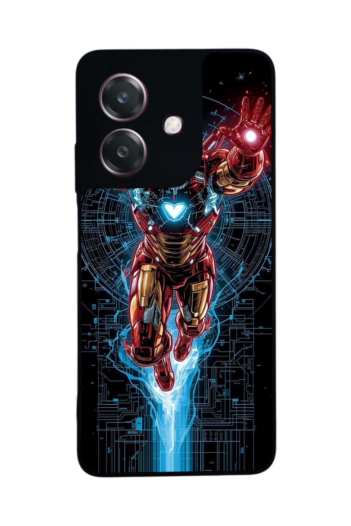 Oppo A3 5G Uyumlu Iron Man ( Demir Adam ) Tasarımlı Glossy Premium Kılıf