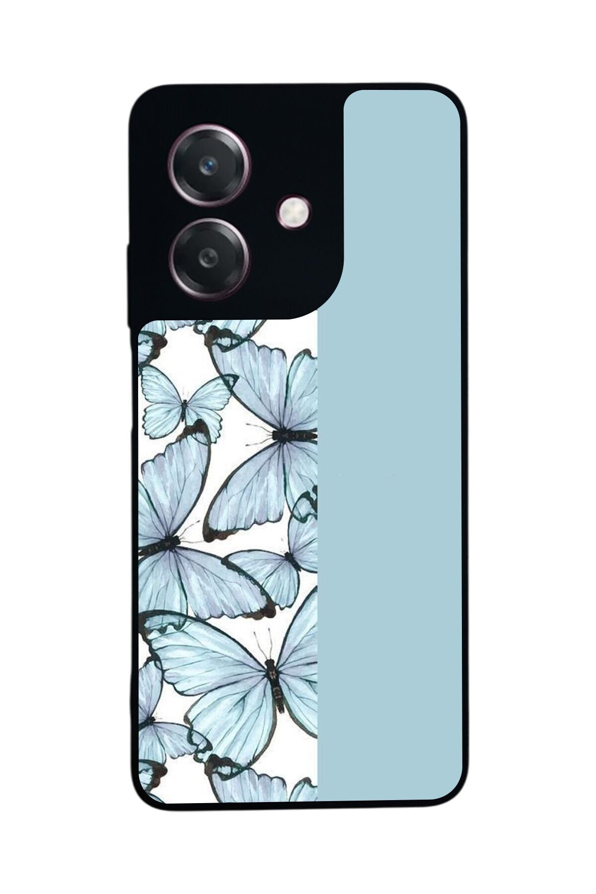 Oppo A3 5G Uyumlu Kelebek Tasarımlı Glossy Premium Kılıf