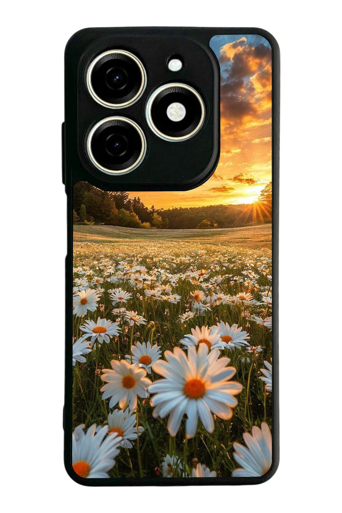 Infınıx Smart 8 Pro Uyumlu Cicek Tasarımlı Glossy Premium Kılıf