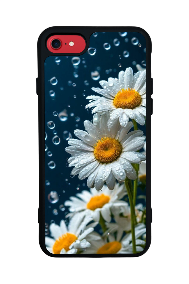 iPhone 8 Uyumlu Cicek Tasarımlı Glossy Premium Kılıf