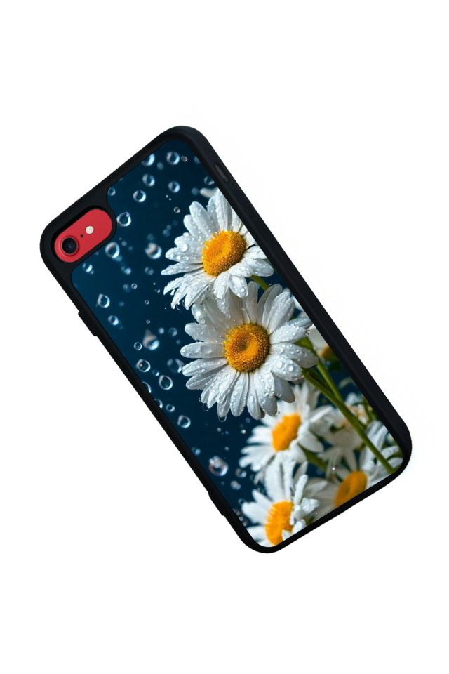 iPhone 8 Uyumlu Cicek Tasarımlı Glossy Premium Kılıf