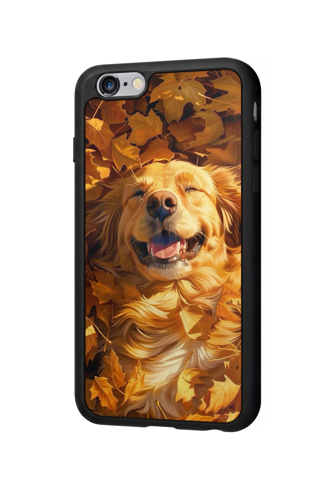 iPhone 6 Plus Uyumlu Golden Kopek Tasarımlı Glossy Premium Kılıf