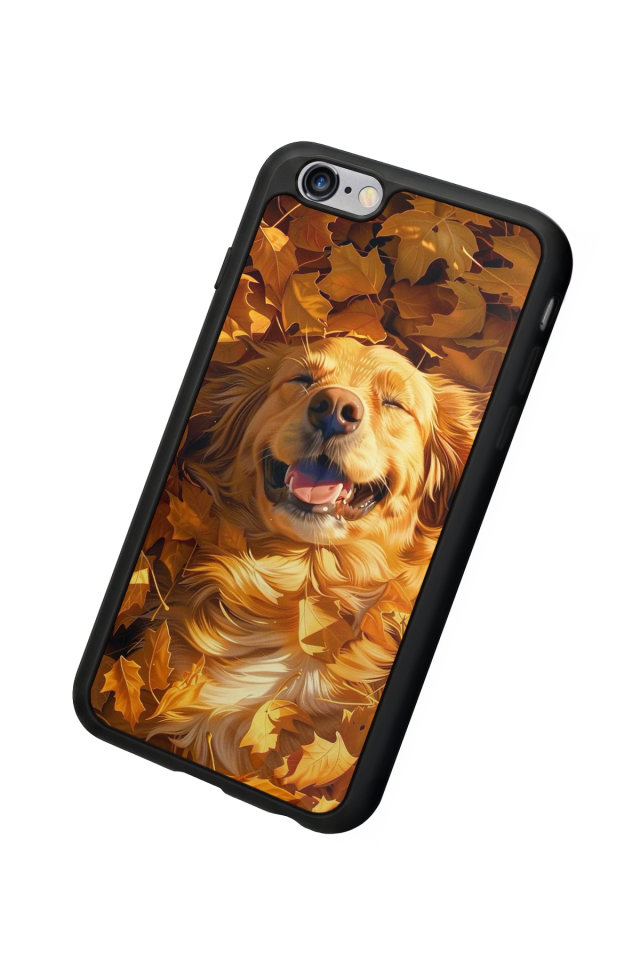 iPhone 6 Plus Uyumlu Golden Kopek Tasarımlı Glossy Premium Kılıf