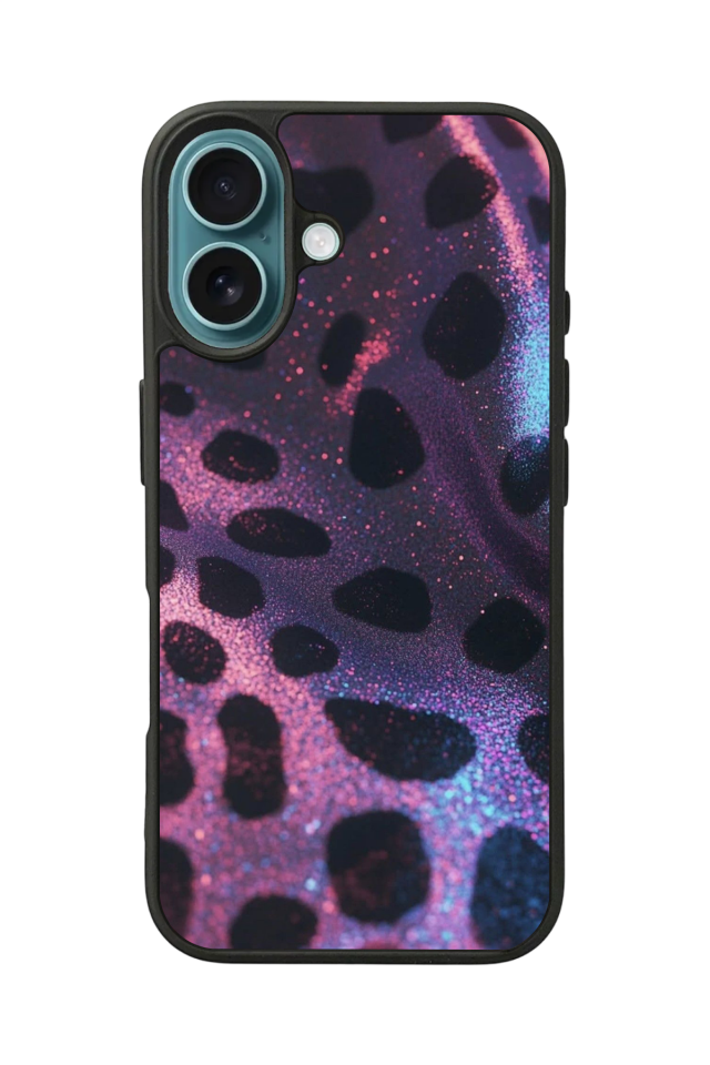 iPhone 16 Uyumlu Hologram Leopar Tasarımlı Glossy Premium Kılıf