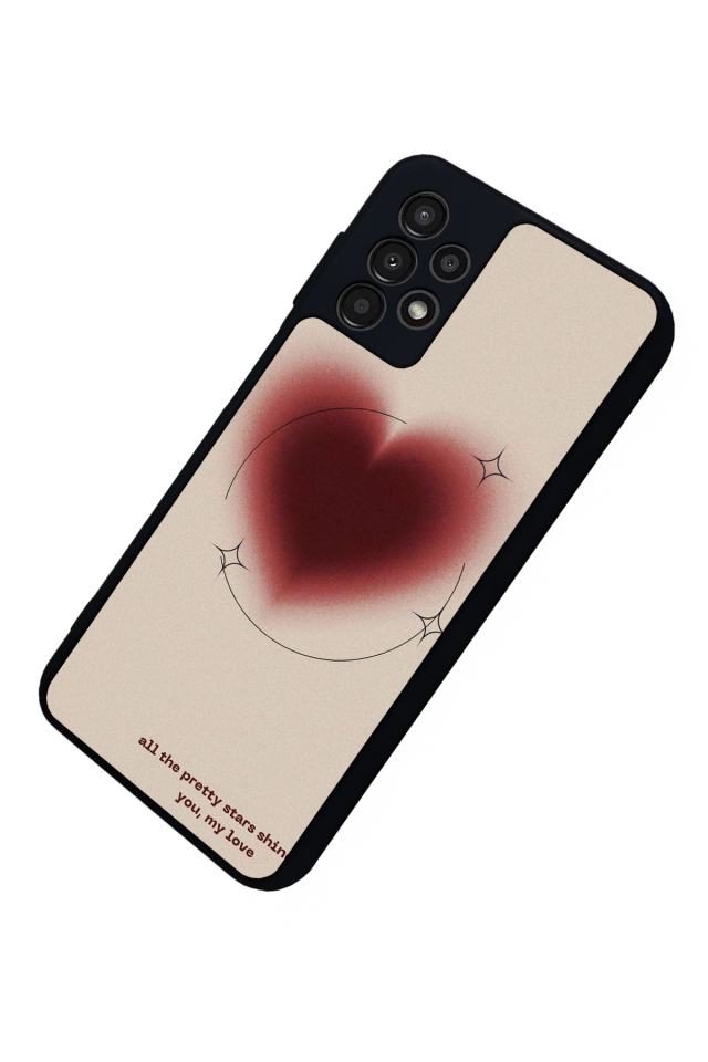 Samsung Galaxy A13 Uyumlu Kalp Love Tasarımlı Glossy Premium Kılıf