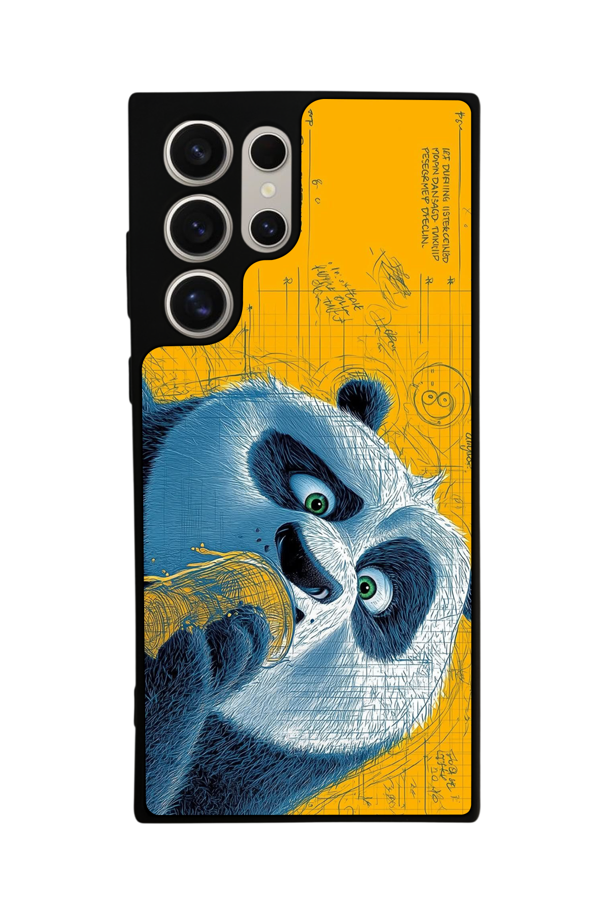 Samsung Galaxy S22 Ultra Uyumlu Kung Fu Panda Tasarımlı Glossy Premium Kılıf