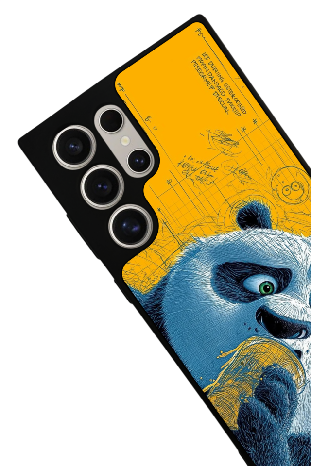 Samsung Galaxy S22 Ultra Uyumlu Kung Fu Panda Tasarımlı Glossy Premium Kılıf