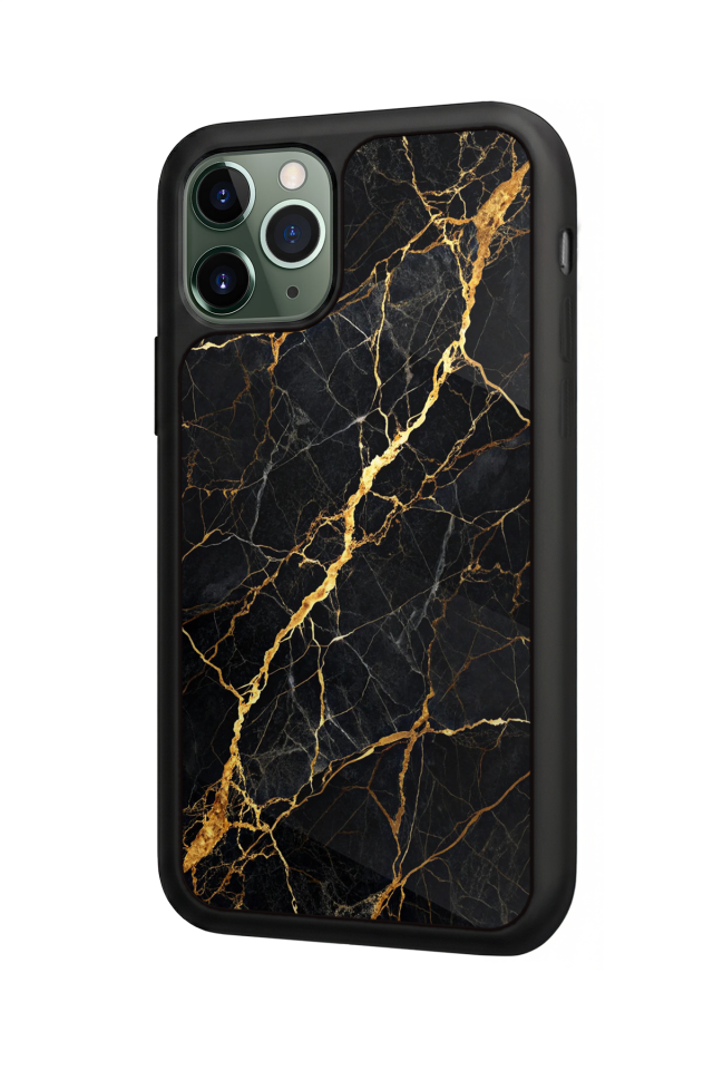 iPhone 11 Pro Max Uyumlu Mermer Marble Tasarımlı Glossy Premium Kılıf