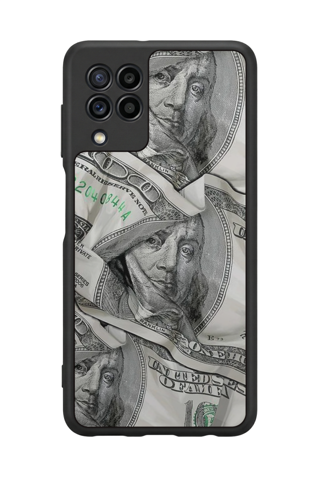 Samsung Galaxy M22 Uyumlu Money Para Tasarımlı Glossy Premium Kılıf