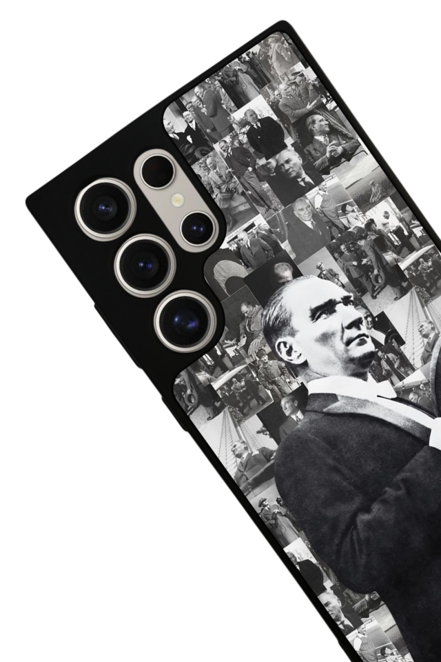 Samsung Galaxy S24 Ultra Uyumlu Mustafa Kemal Ataturk Tasarımlı Glossy Premium Kılıf