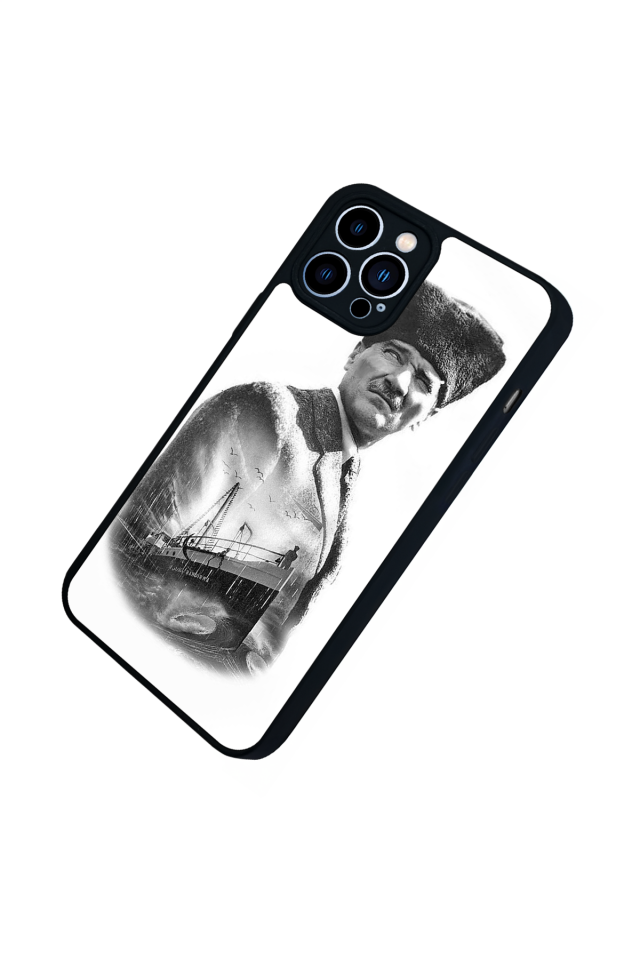 iPhone 13 Pro Max Uyumlu Mustafa Kemal Ataturk Tasarımlı Glossy Premium Kılıf