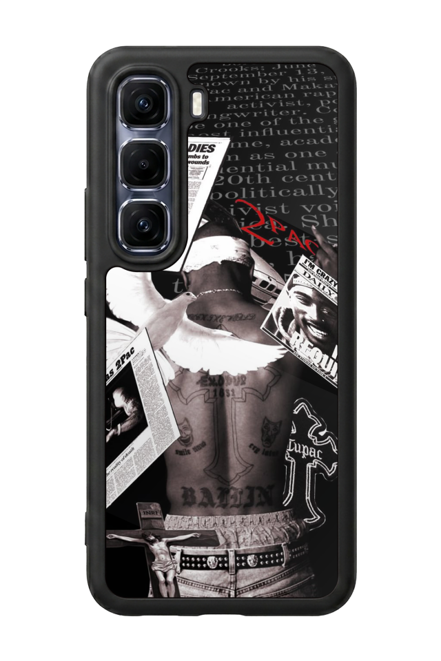 Infinix Hot 60 Pro Plus Uyumlu Tupac Tasarımlı Glossy Premium Kılıf