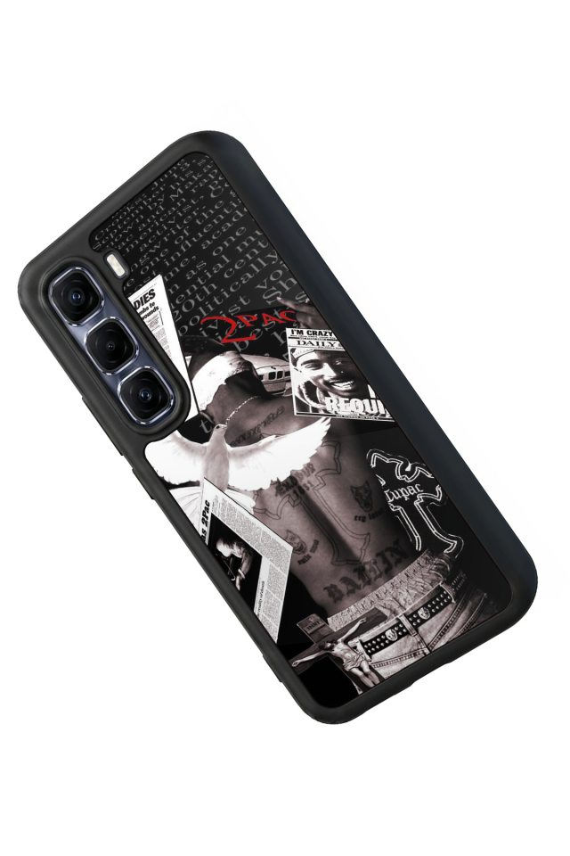 Infinix Hot 60 Pro Plus Uyumlu Tupac Tasarımlı Glossy Premium Kılıf