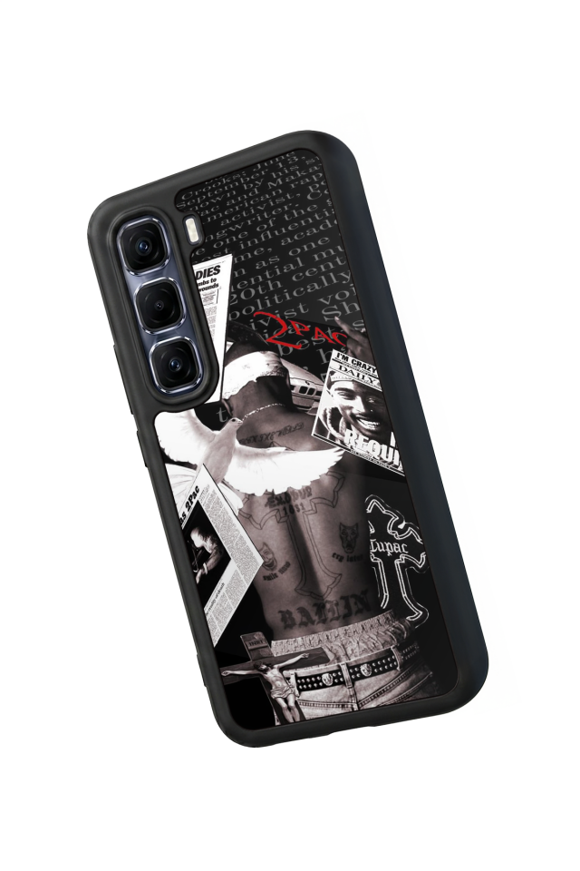 Infinix Hot 60 Pro Plus Uyumlu Tupac Tasarımlı Glossy Premium Kılıf