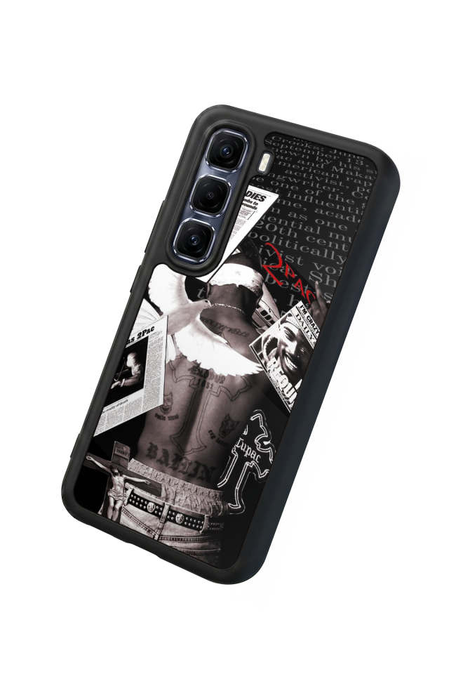 Infinix Hot 60 Pro Plus Uyumlu Tupac Tasarımlı Glossy Premium Kılıf